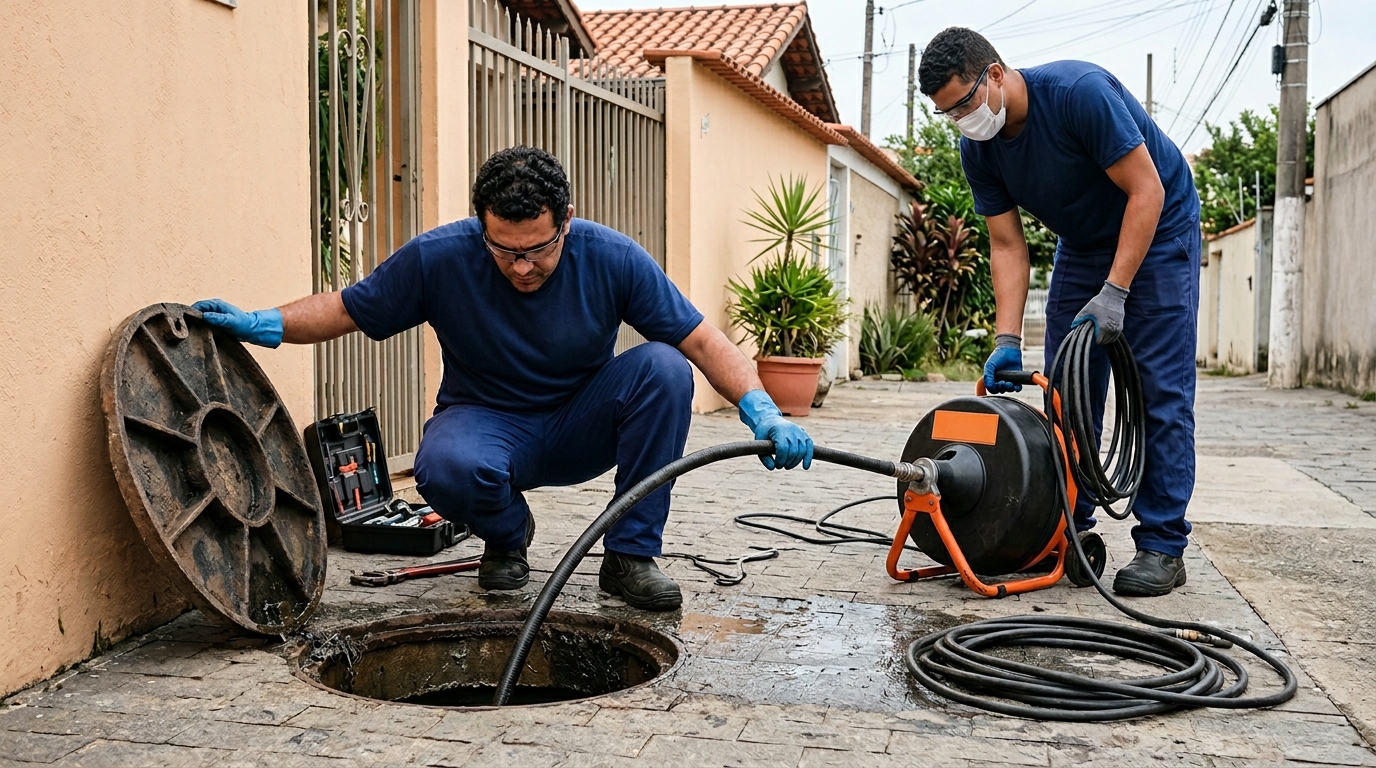 Desentupimento de esgoto em São José do Rio Preto-SP