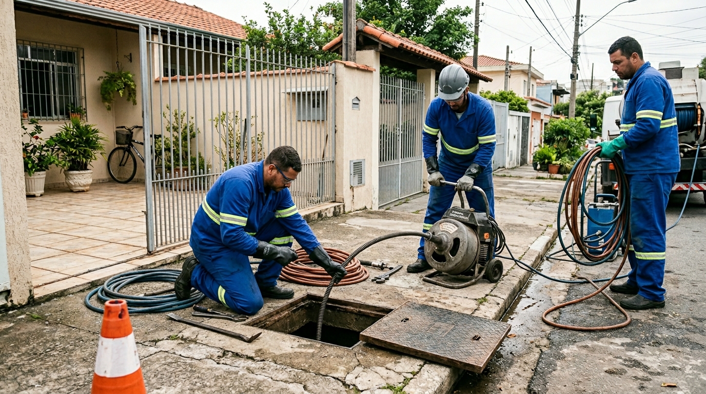 Desentupimento de esgoto em São José do Rio Preto-SP