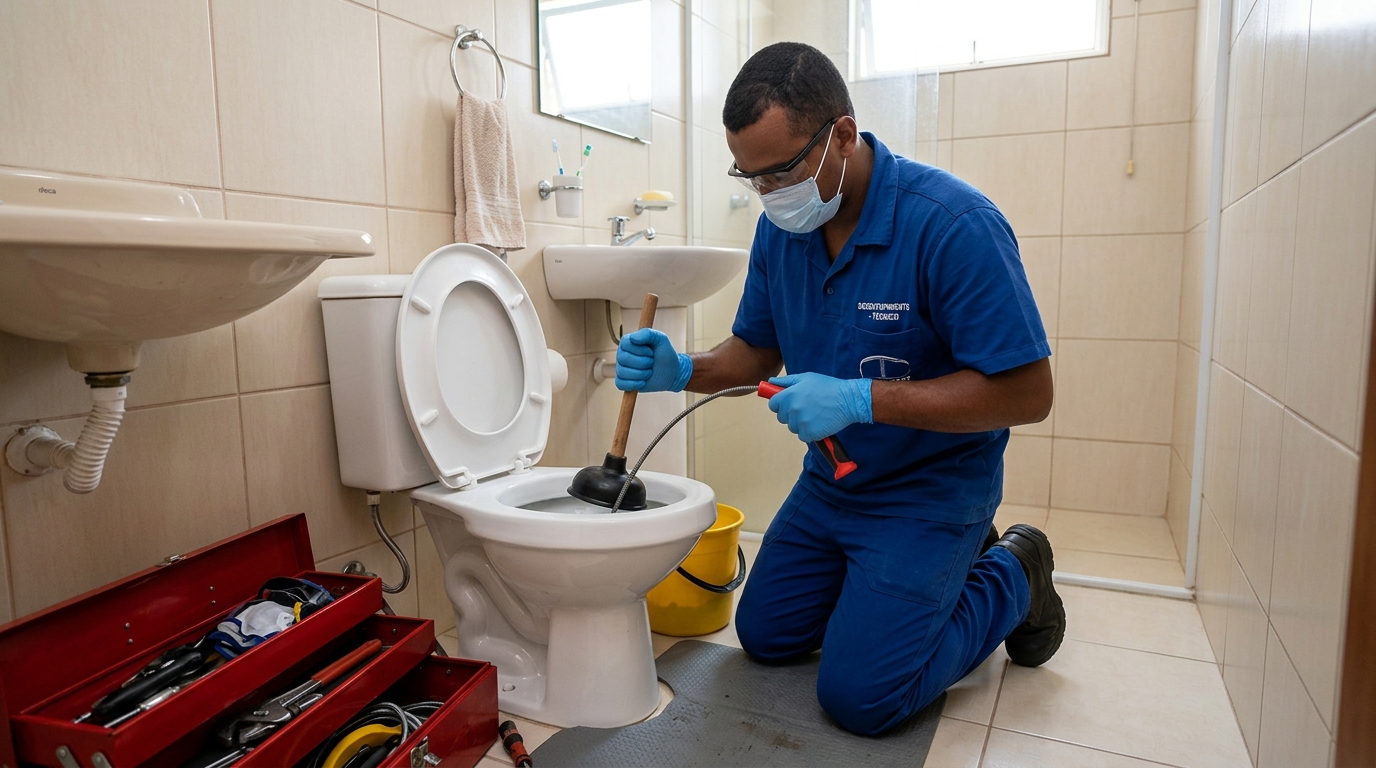 Desentupimento de vaso profissional em São José do Rio Preto-SP